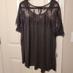 Torrid Black Lace Top